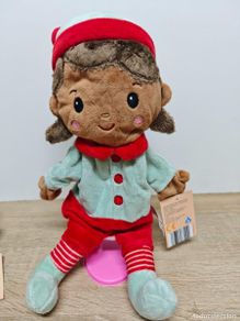 Muñecas españolas modernas: MUÑECO MARIONETA DE MANO NIÑA NAVIDAD SUPERMERCADO ALDI CON ETIQUETA DE 40 CM
